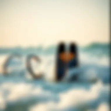 A comparison image highlighting duotone foils versus traditional kiteboarding boards