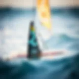 Innovative Design of Duotone Foil A close-up view of a duotone foil showcasing its sleek design and fin structure