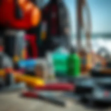 An array of maintenance tools and care products for duotone foils