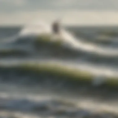 A picturesque view of the Outer Banks with wind patterns visible