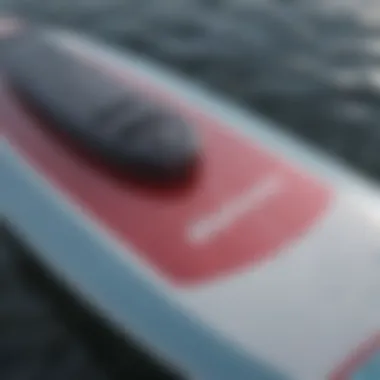 Close-up of electric foil surfboard components