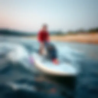 Electric jet powered body board on water