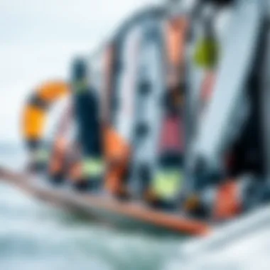 Exciting kiteboarding equipment on display