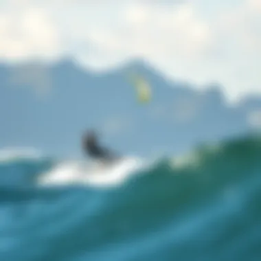 Ideal Kiteboarding Location with Fone Kites Scenic kiteboarding location with Fone kites
