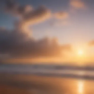 Serene sunset view over the beach