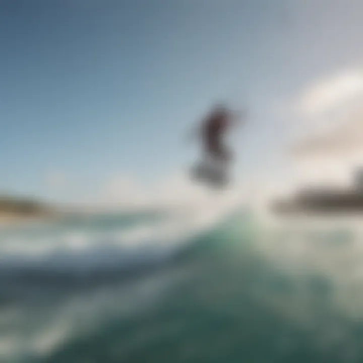 Kiteboarders enjoying vibrant waters near the hotel