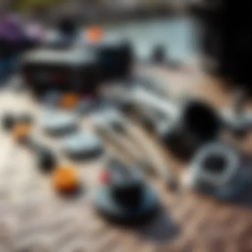 Understanding Hydrofoil Kit Components Hydrofoil kit components laid out for inspection