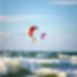 Vibrant Kites in Motion Above Myrtle Beach Colorful kites soaring over the ocean