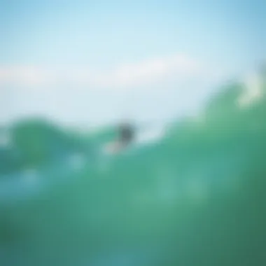 Ideal Kiteboarding Location Scenic view of a kiteboarding spot with waves