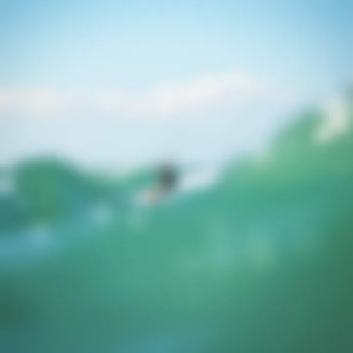 Ideal Kiteboarding Location Scenic view of a kiteboarding spot with waves