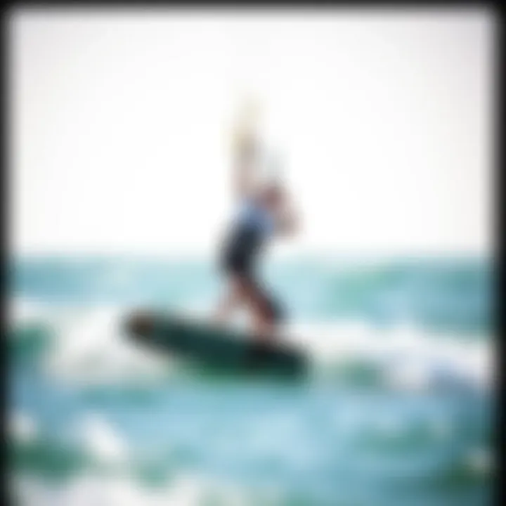 An advanced kitesurfer demonstrating skills in a challenging environment