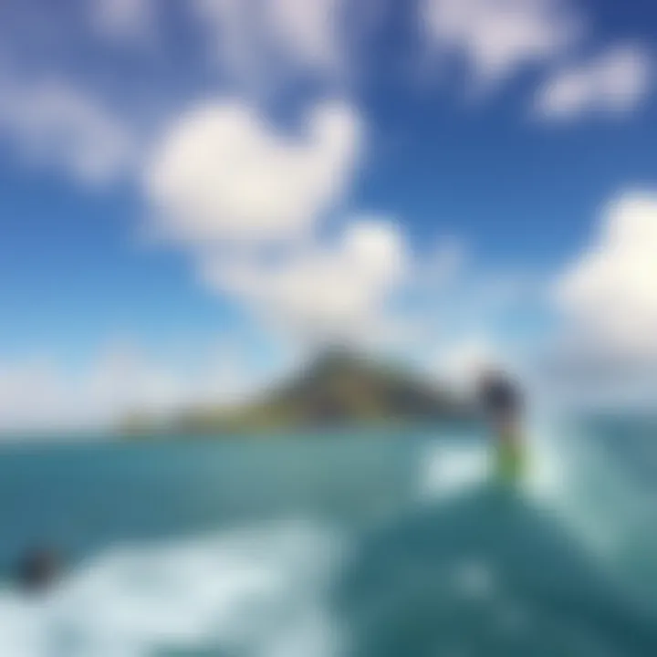 Scenic Kitesurfing Location in Maui Breathtaking view of a kitesurfing spot in Maui
