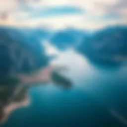 Breathtaking aerial view of Lake Garda surrounded by mountains