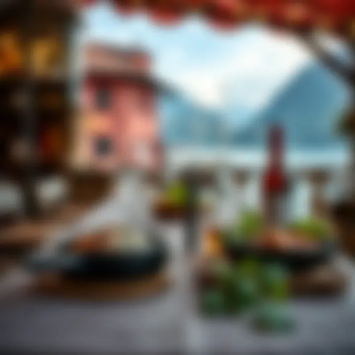 Culinary Delights of Lake Garda Delicious local cuisine presented in a rustic setting near Lake Garda