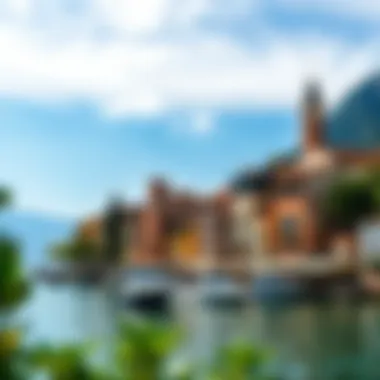 Scenic Village by the Lake Charming village along the shores of Lake Garda with vibrant architecture