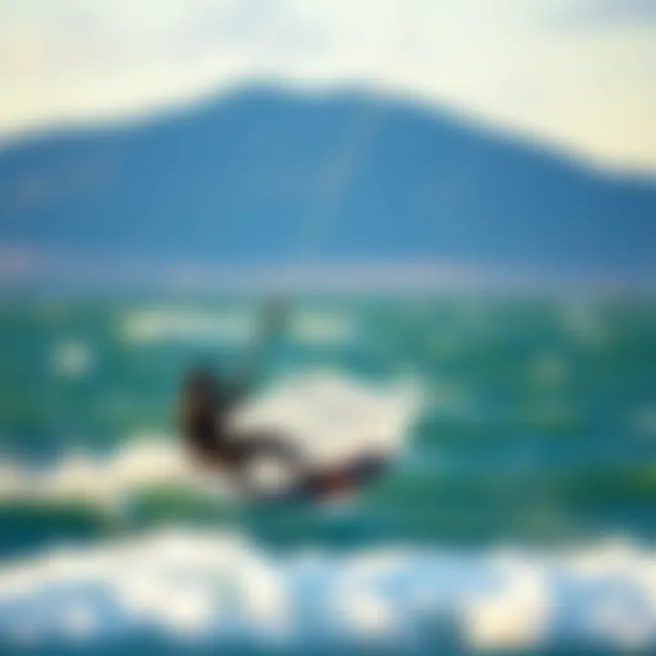 Mastering the Winds: North Kiting Techniques A kiteboarder skillfully navigating the winds in a northern landscape