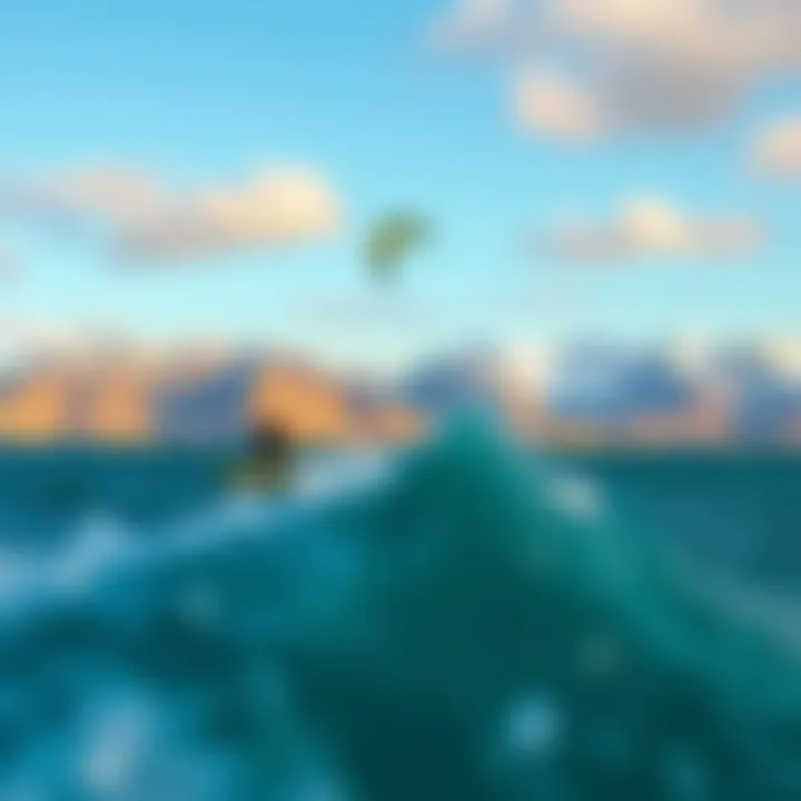 Unveiling the Best Locations for North Kiting A breathtaking view of a prime kiteboarding location in northern terrain