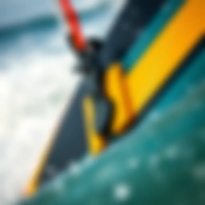 Innovative Design Features of Ozone Kiteboard Close-up of the innovative design elements of Ozone kiteboard