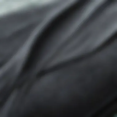 Detailed View of Wetsuit Fabric and Stitching Close-up of wetsuit materials and stitching