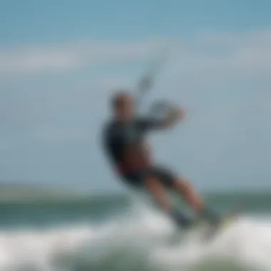 A breathtaking view of kiteboarders soaring over the waters of Ponce Inlet