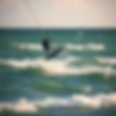 Mastering Kiteboarding Tricks Kiteboarder performing a trick above the water