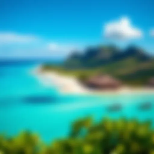 Breathtaking Coastal Scenery of Saipan A panoramic view of Saipan's pristine beaches and turquoise waters