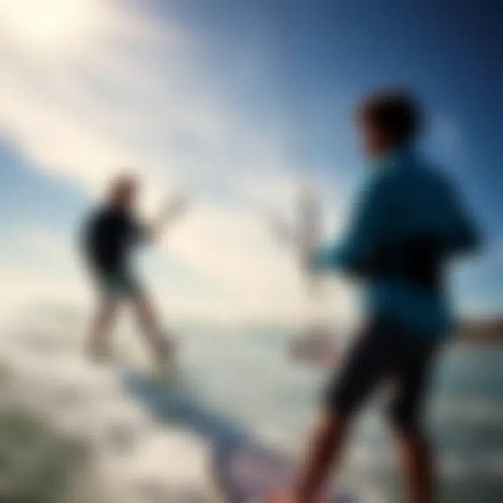 Training session at a kiteboarding facility in San Carlos