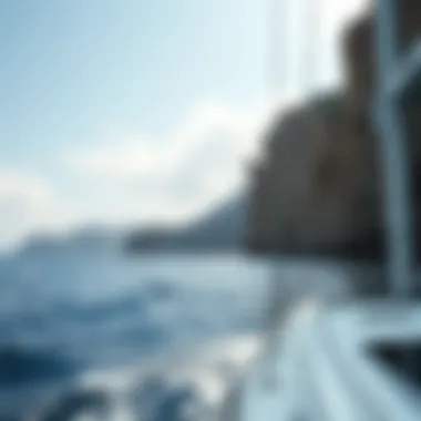 A breathtaking view of the Sardinian coastline from a catamaran