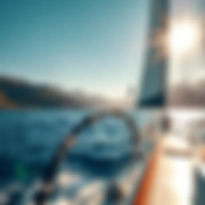 Catamaran sailing near the pristine waters of Sardinia