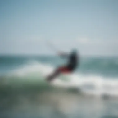 Kiteboarders enjoying the ideal conditions at Shell Point Beach, with clear blue waters and a gentle breeze.