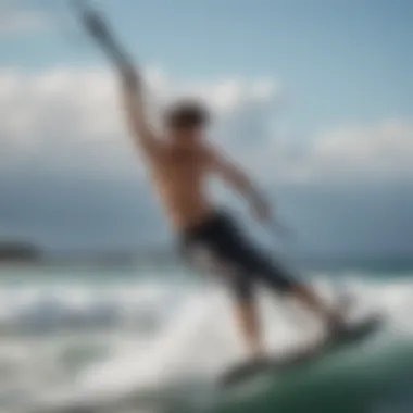Strength Training with Slingshot Gear for Kiteboarders Kiteboarder using slingshot gear for strength training