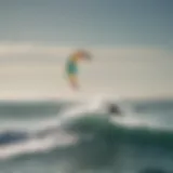 A vibrant kite surfing scene along the Southern California coastline