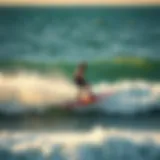 Dynamic hydrofoil in action on the waves