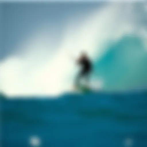 Surf Foil Board in Action Surf foil board on water