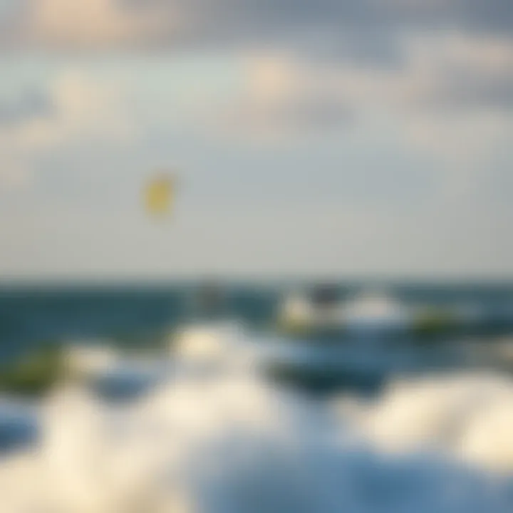 Texel's Spectacular Coastline with Kiteboarders A panoramic view of Texel's coastline with kiteboarders in action