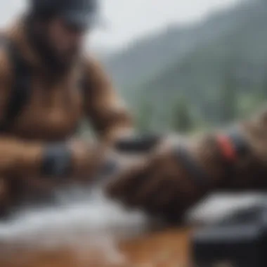 A rider using the Dakine Charger Glove in varying weather conditions