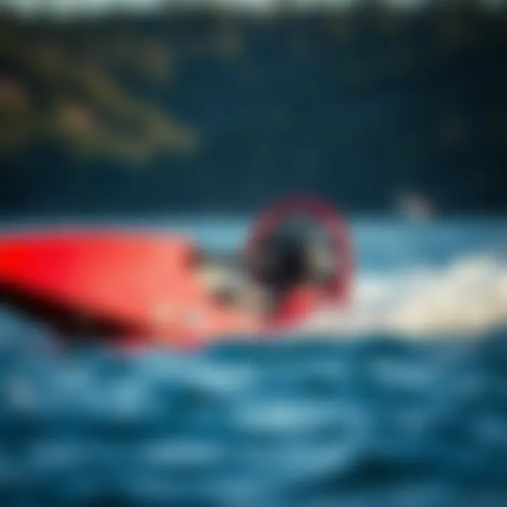 Detailed view of hydrofoil design and mechanics