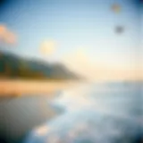 Ideal Kiteboarding Beach A serene beach setting ideal for kiteboarding.