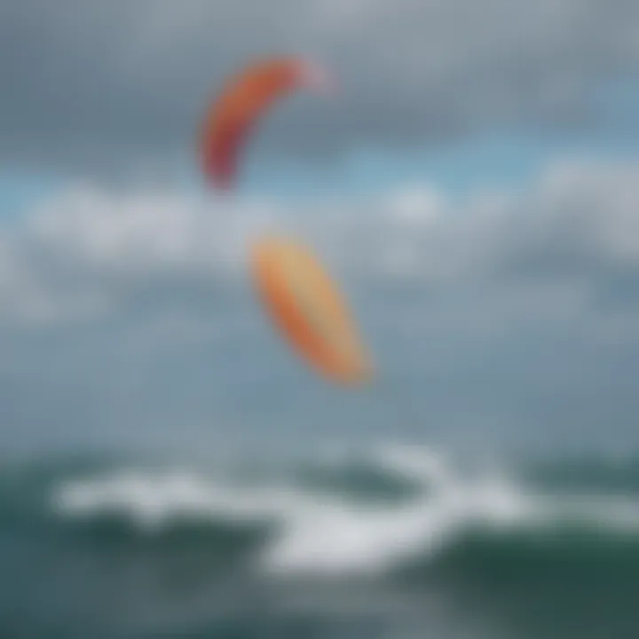 Demonstration of kite control techniques in an open water setting.