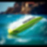 Sleek North Board Design A sleek north board designed for kiteboarding showcasing its streamlined shape