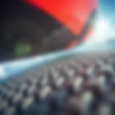 A close-up of the north board's intricate material technology for enhanced performance