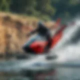 Slingwing in action over water