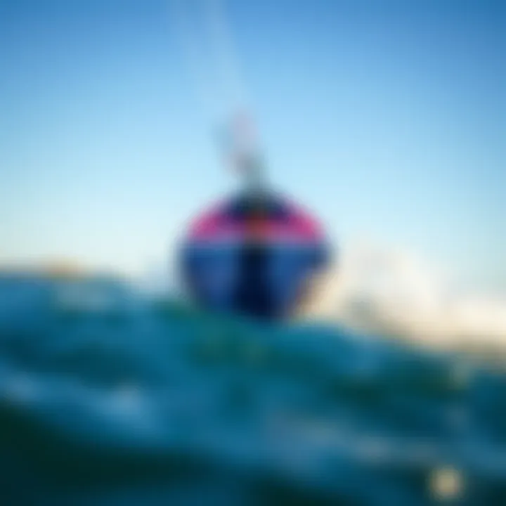 Innovative Design of the Efoil Close-up of the flight board efoil's innovative design features