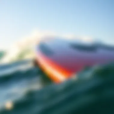 Sleek Hydrofoil Board Design A close-up view of a modern hydrofoil board showcasing its sleek design