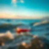 Inflatable SUP foil board on the water