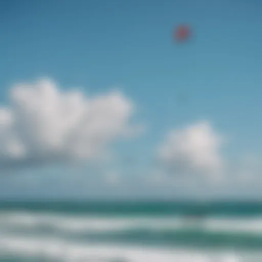 A vibrant kiteboarding scene along the shores of Puerto Rico showcasing colorful kites against a clear blue sky