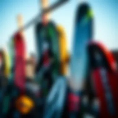 Kiteboarding Equipment Rentals Kiteboarding gear displayed for rental