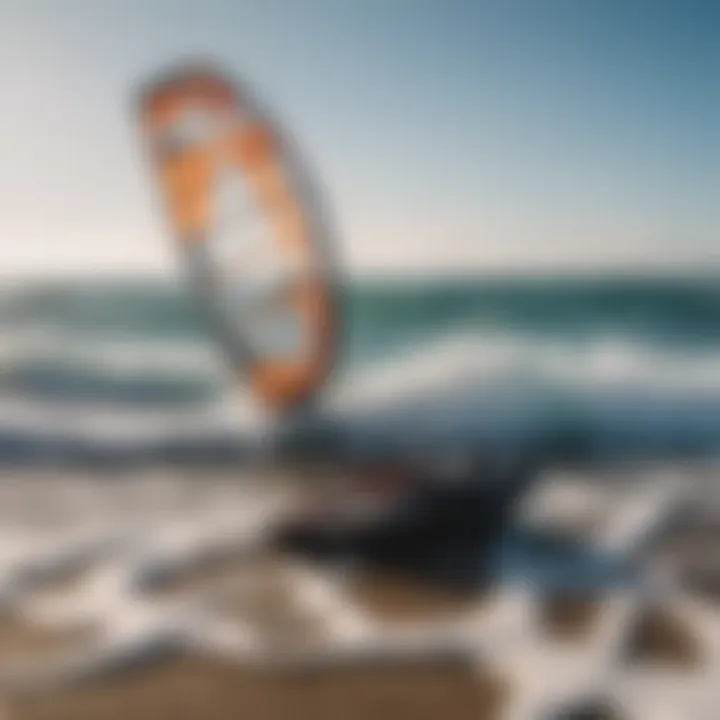 A digital marketplace showcasing listings of used kitesurfing gear.