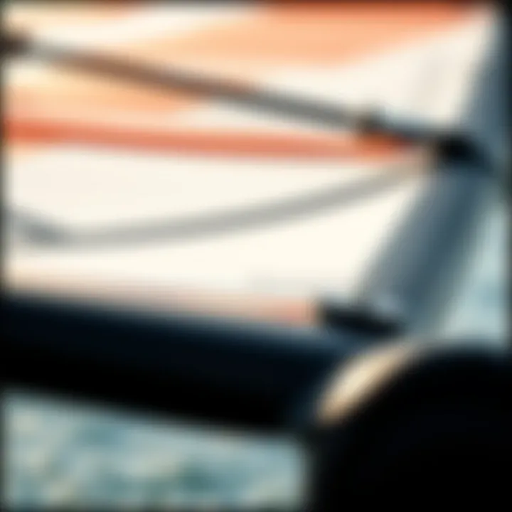 Close-up of Naish foil kite structure and materials