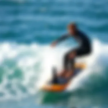 Mastering Hydrofoil Techniques A rider executing advanced maneuvers on a non-electric hydrofoil surfboard